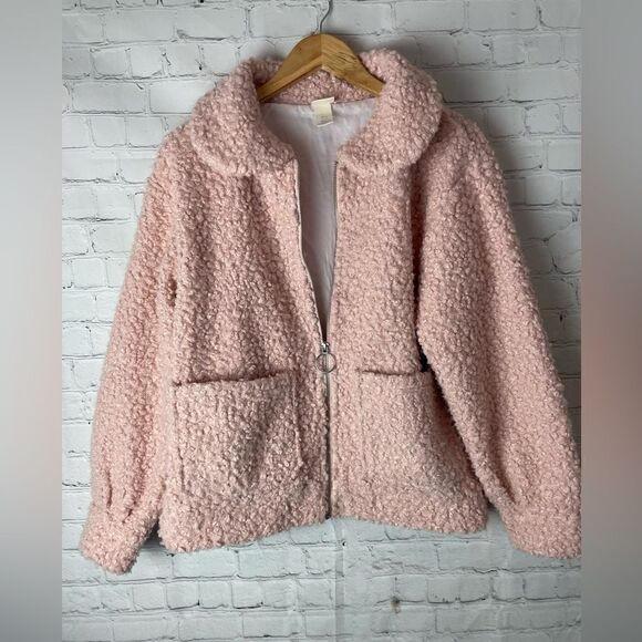 H&M Teddy Pocket Detail Zip Through Jacket XS - Picture 2 of 14